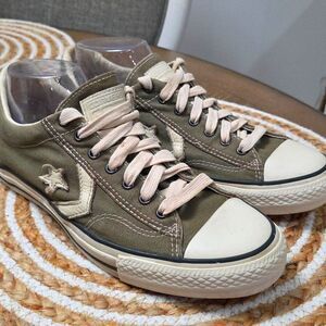Converse John Varvatos All Star Player GreenCanvas/Leather Low Tops 8.5M/10.5W